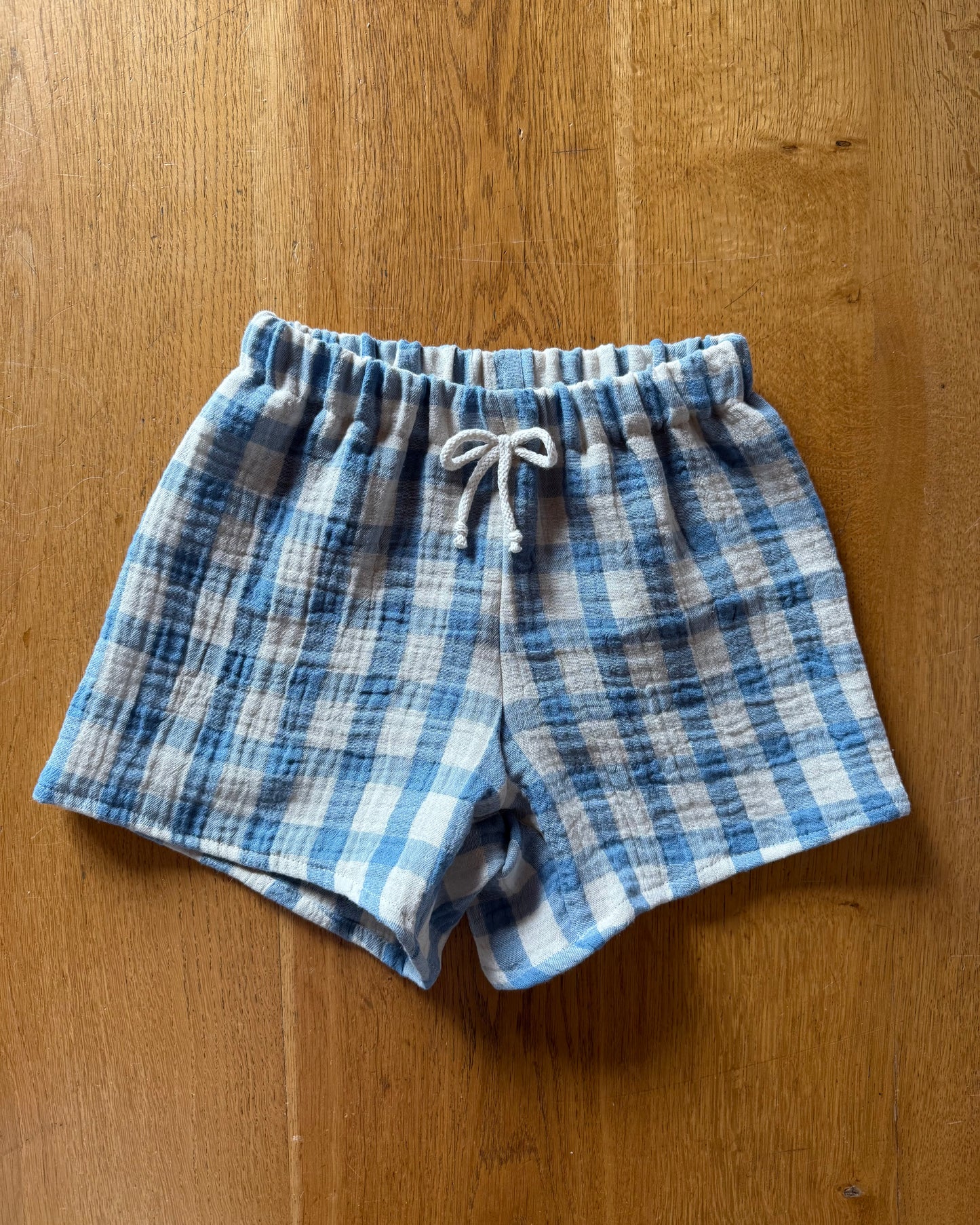 Leinen/Musselinhose „Vichy Bleu“