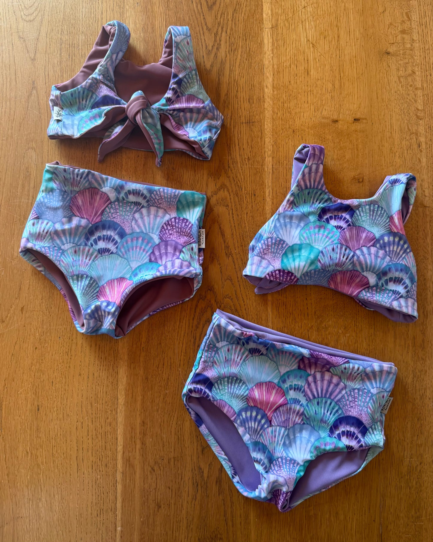 Wendbares Bikini-Set „Mermaid / Flieder“
