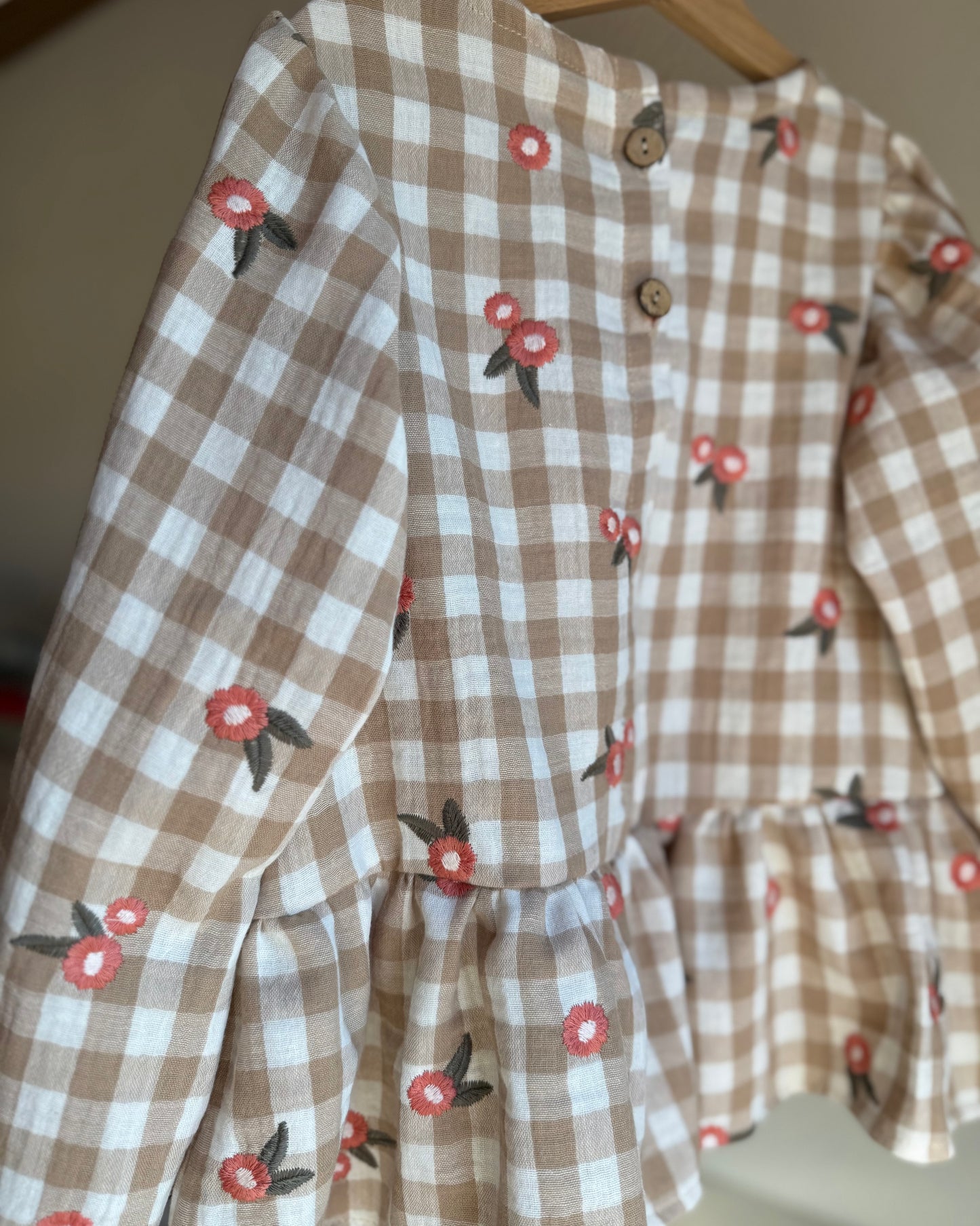 Musselinbluse „Fleurs Brodées“
