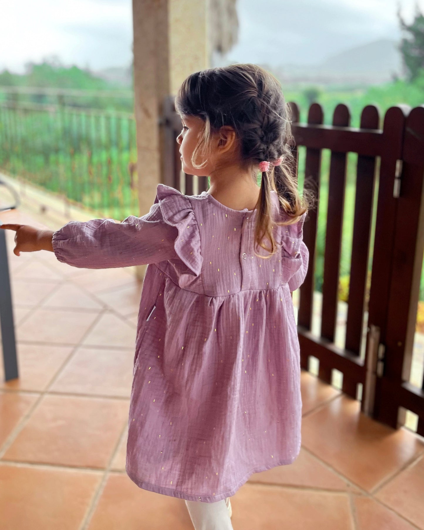 Musselinkleid Lavendel Haze