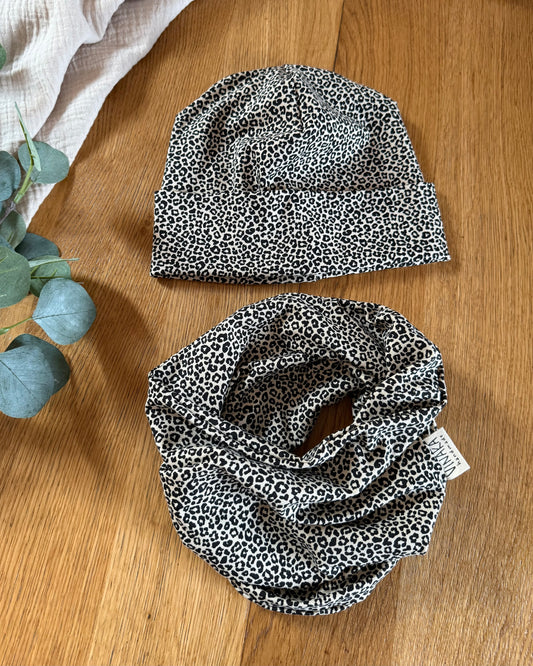 Beanie mit passendem Loop “Spotted Leo”