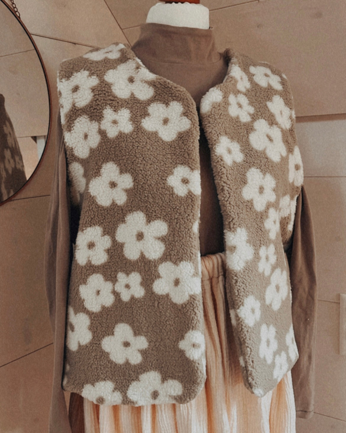 Teddyweste für Erwachsene „Dark Beige“