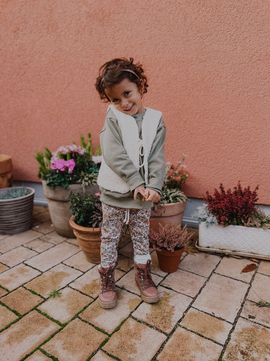 Leggings Flowers Apricot