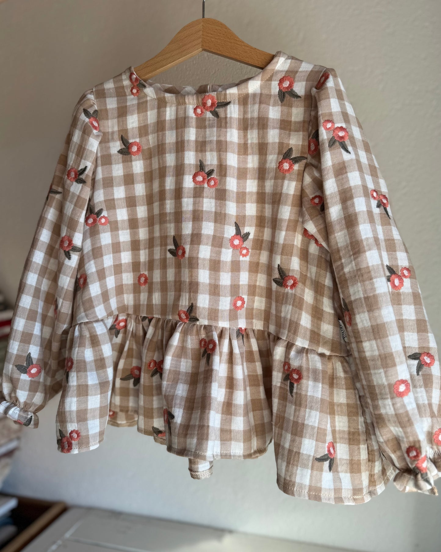 Musselinbluse „Fleurs Brodées“