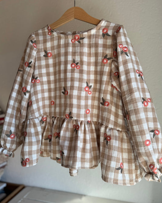Musselinbluse „Fleurs Brodées“