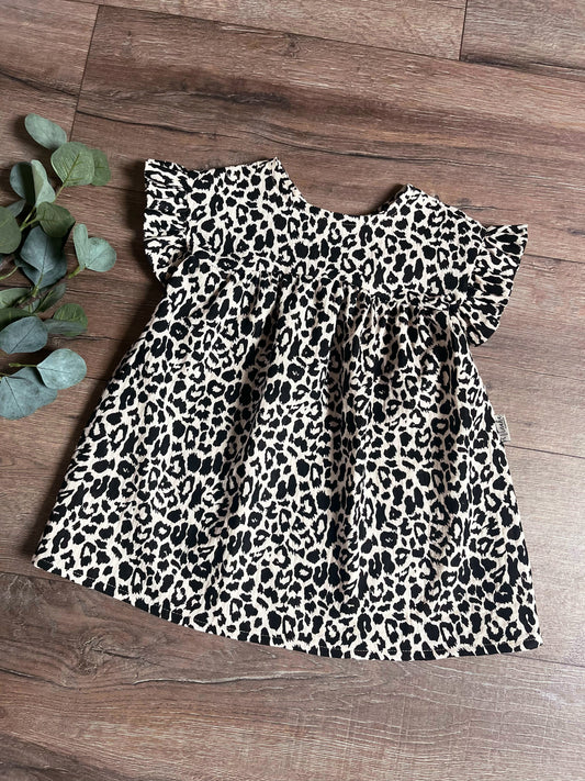 Musselinkleid “Leopard Sand”